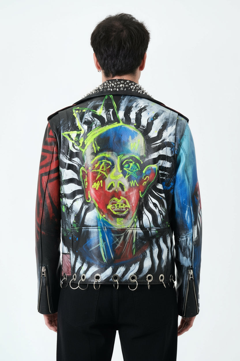 LAND OF PUNK LEATHER BIKER JACKET