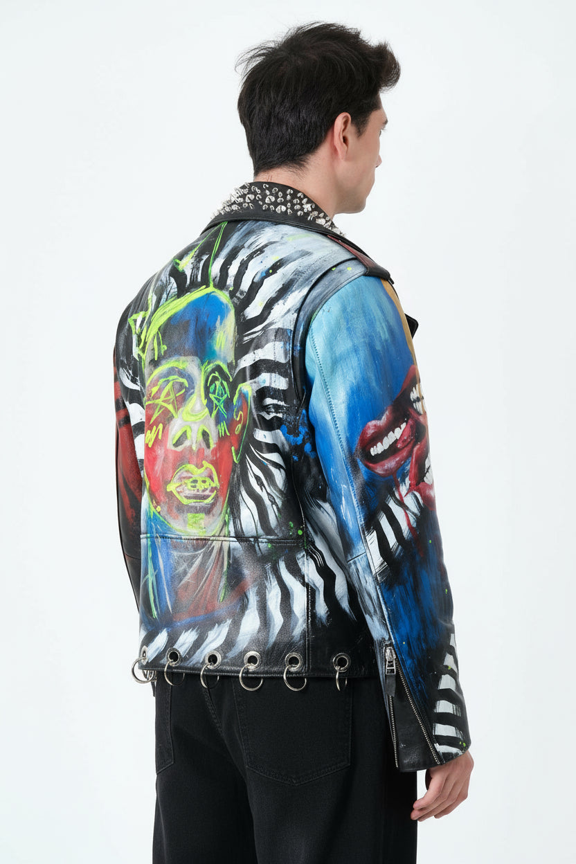 LAND OF PUNK LEATHER BIKER JACKET