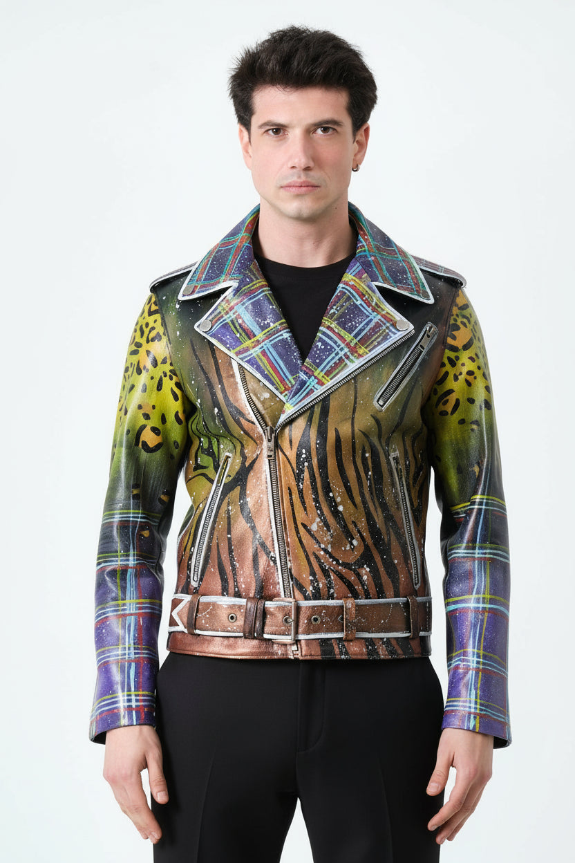 LAND OF PUNK LEATHER BIKER JACKET