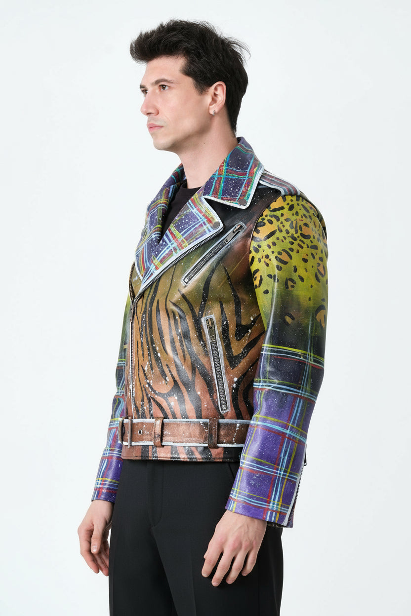 LAND OF PUNK LEATHER BIKER JACKET