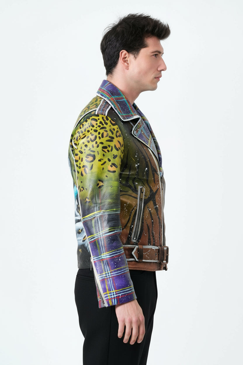 LAND OF PUNK LEATHER BIKER JACKET