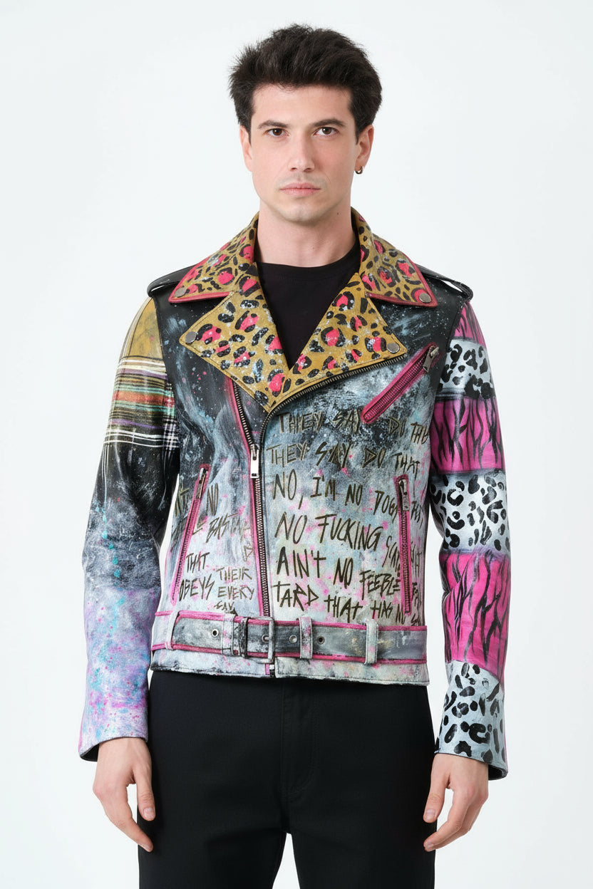 LAND OF PUNK LEATHER BIKER JACKET