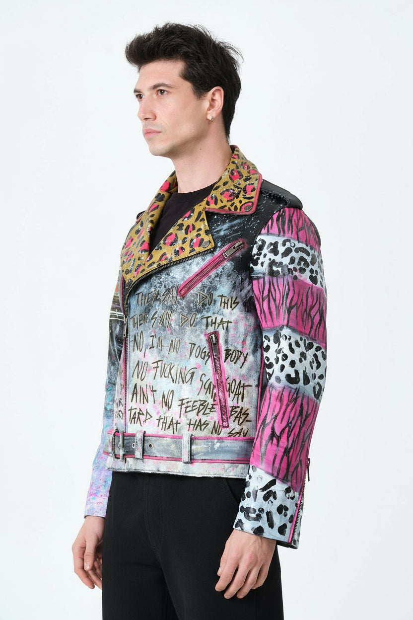 LAND OF PUNK LEATHER BIKER JACKET