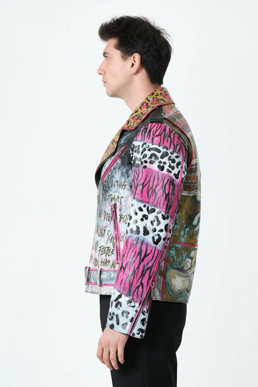 LAND OF PUNK LEATHER BIKER JACKET