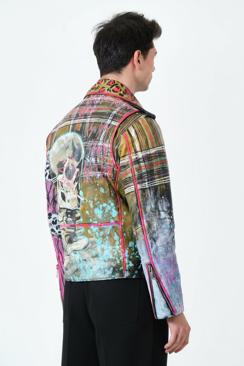 LAND OF PUNK LEATHER BIKER JACKET