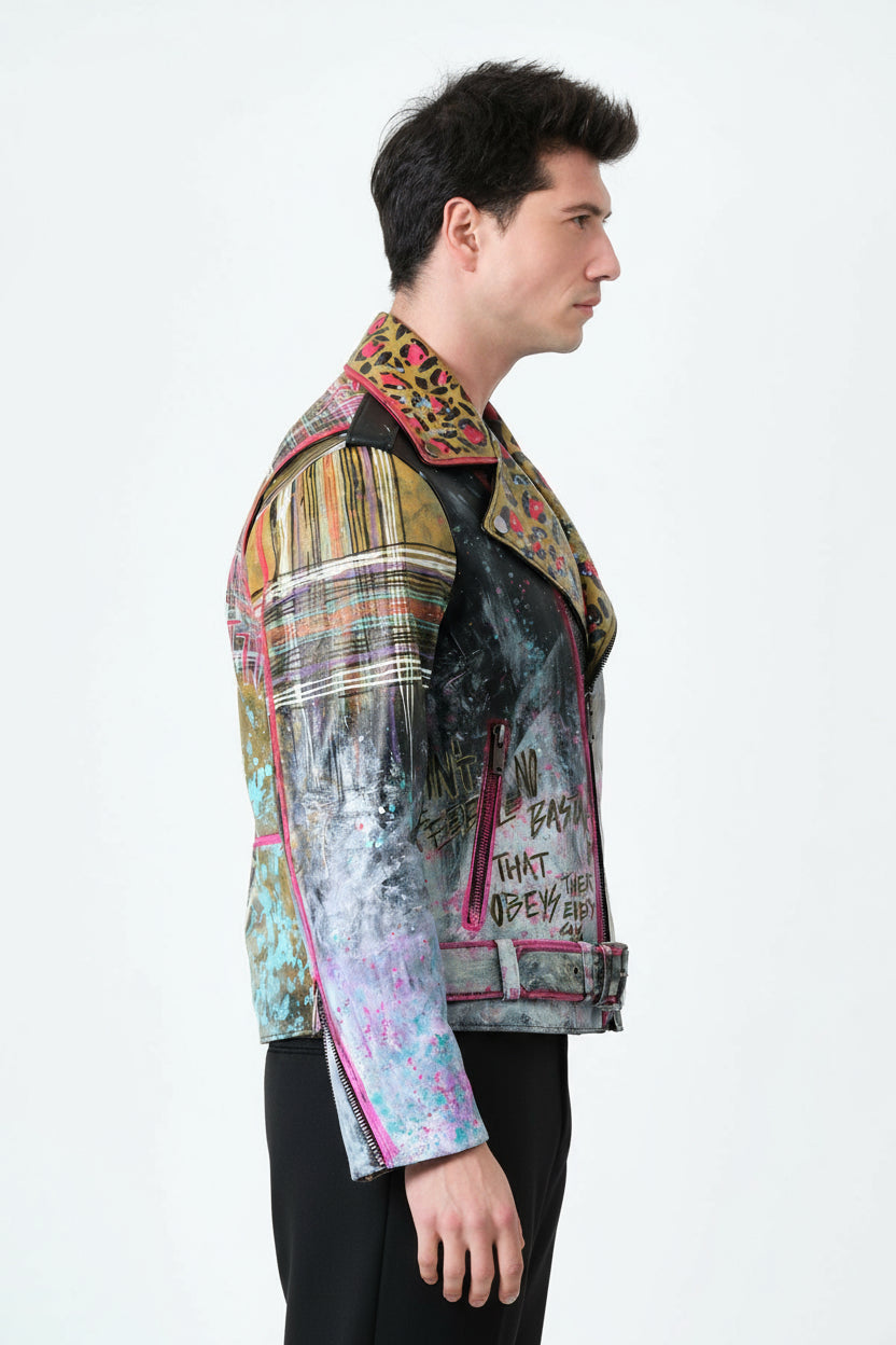 LAND OF PUNK LEATHER BIKER JACKET