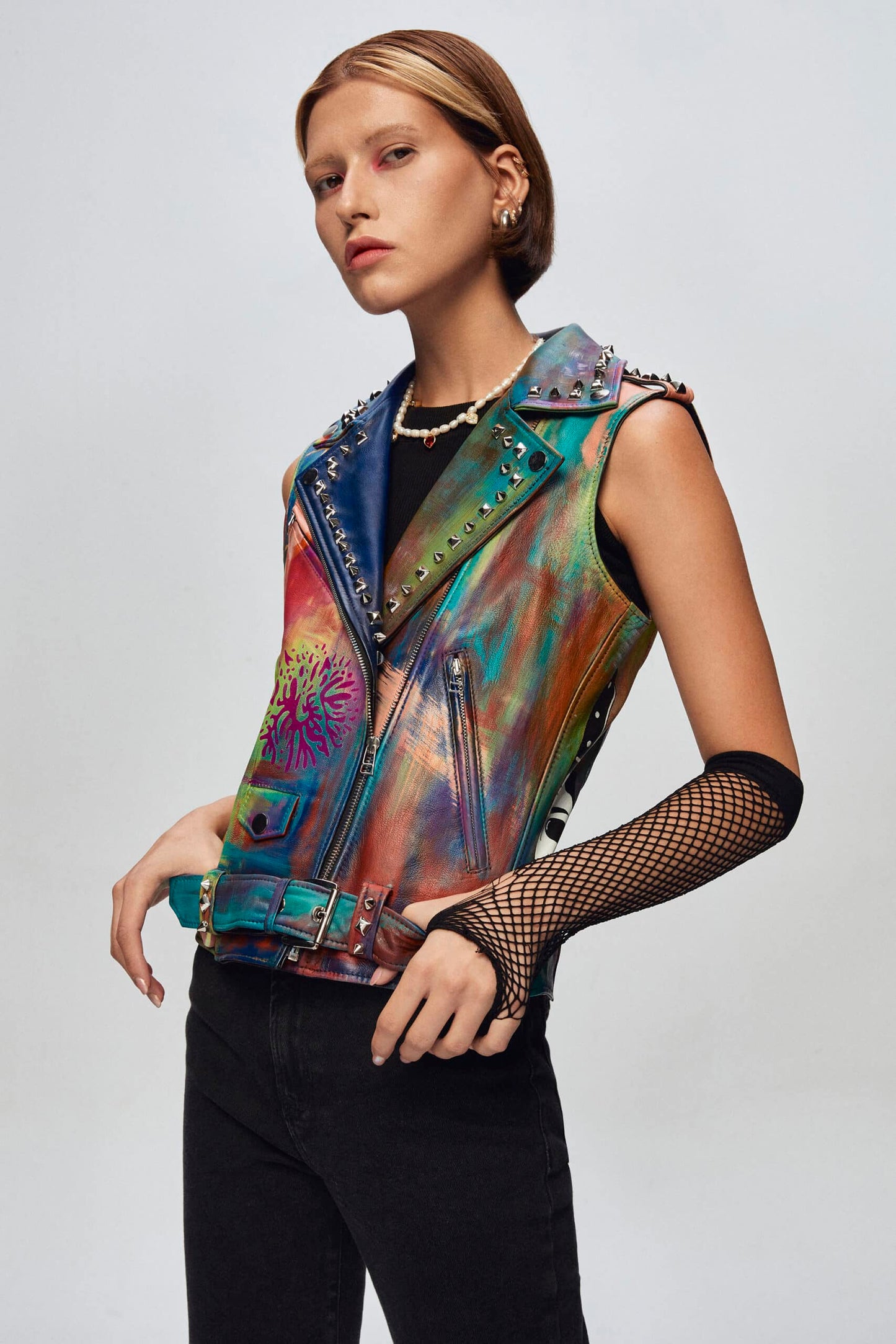 1943 Leather Bıker Vest