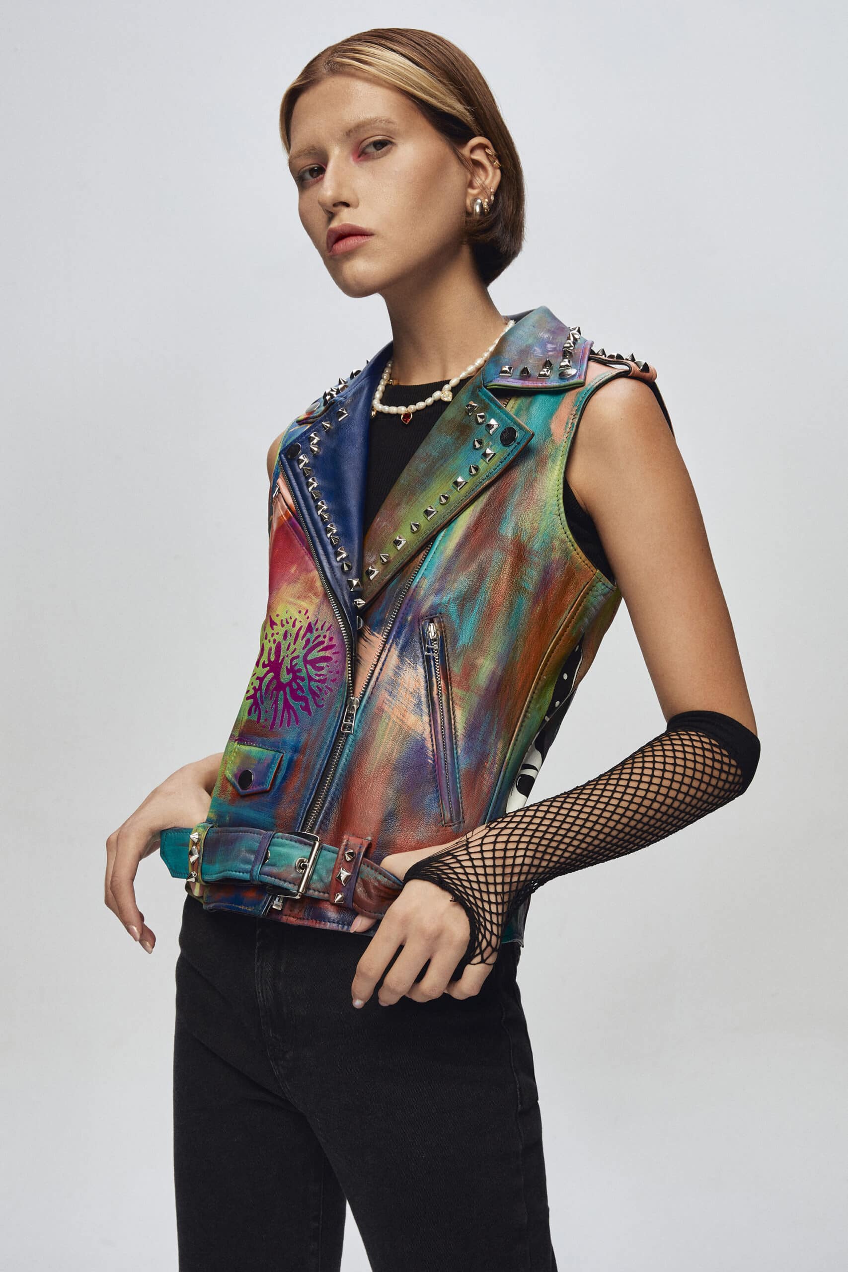 1943 Leather Bıker Vest