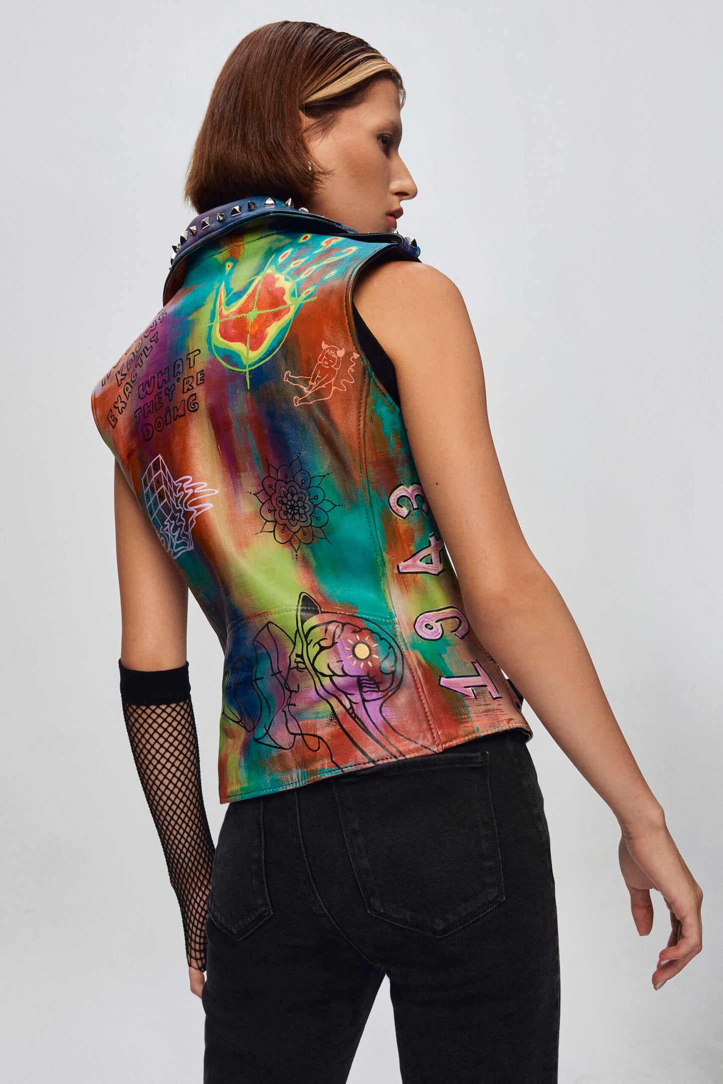 1943 Leather Bıker Vest