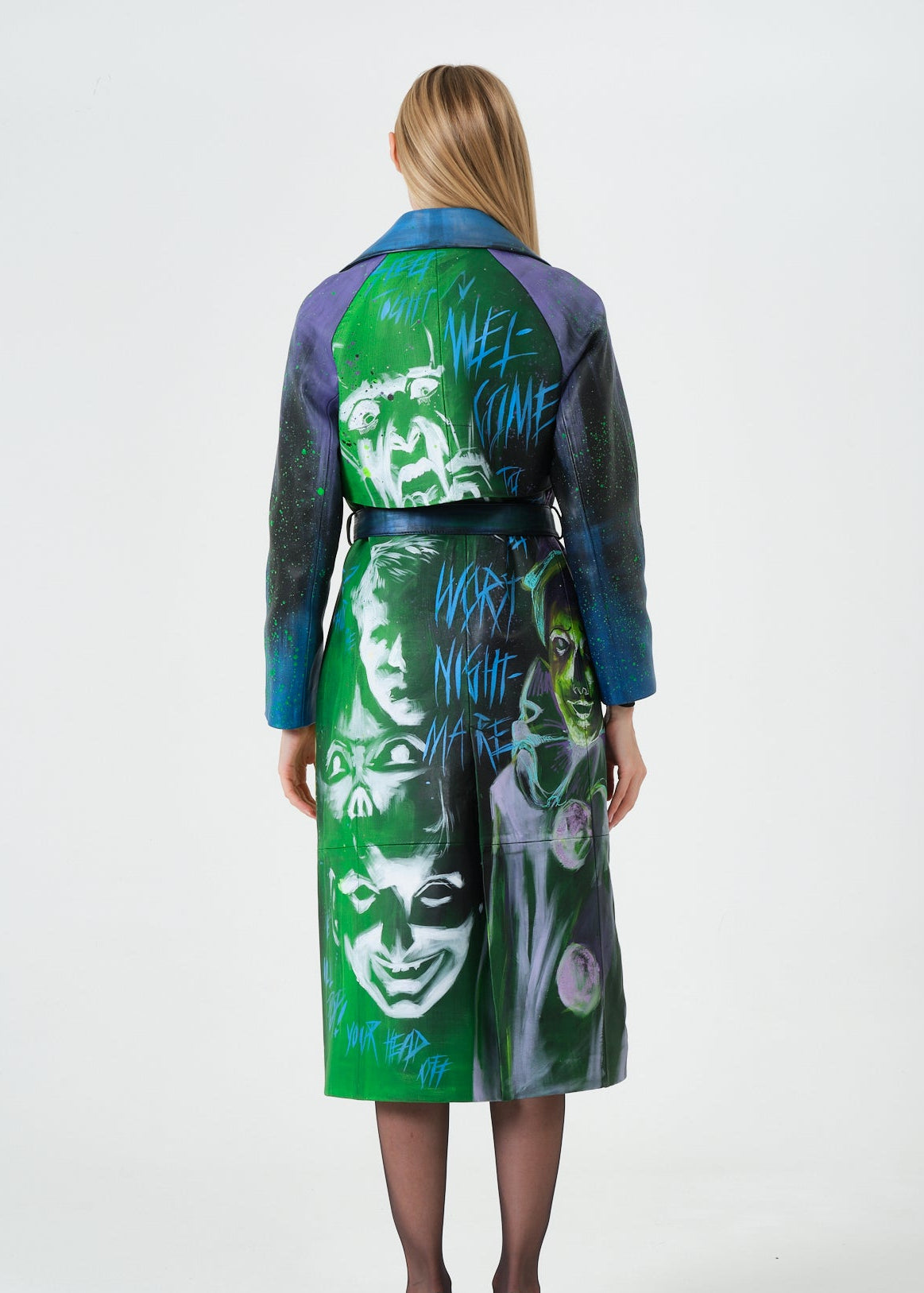 NEO GLOW LEATHER COAT