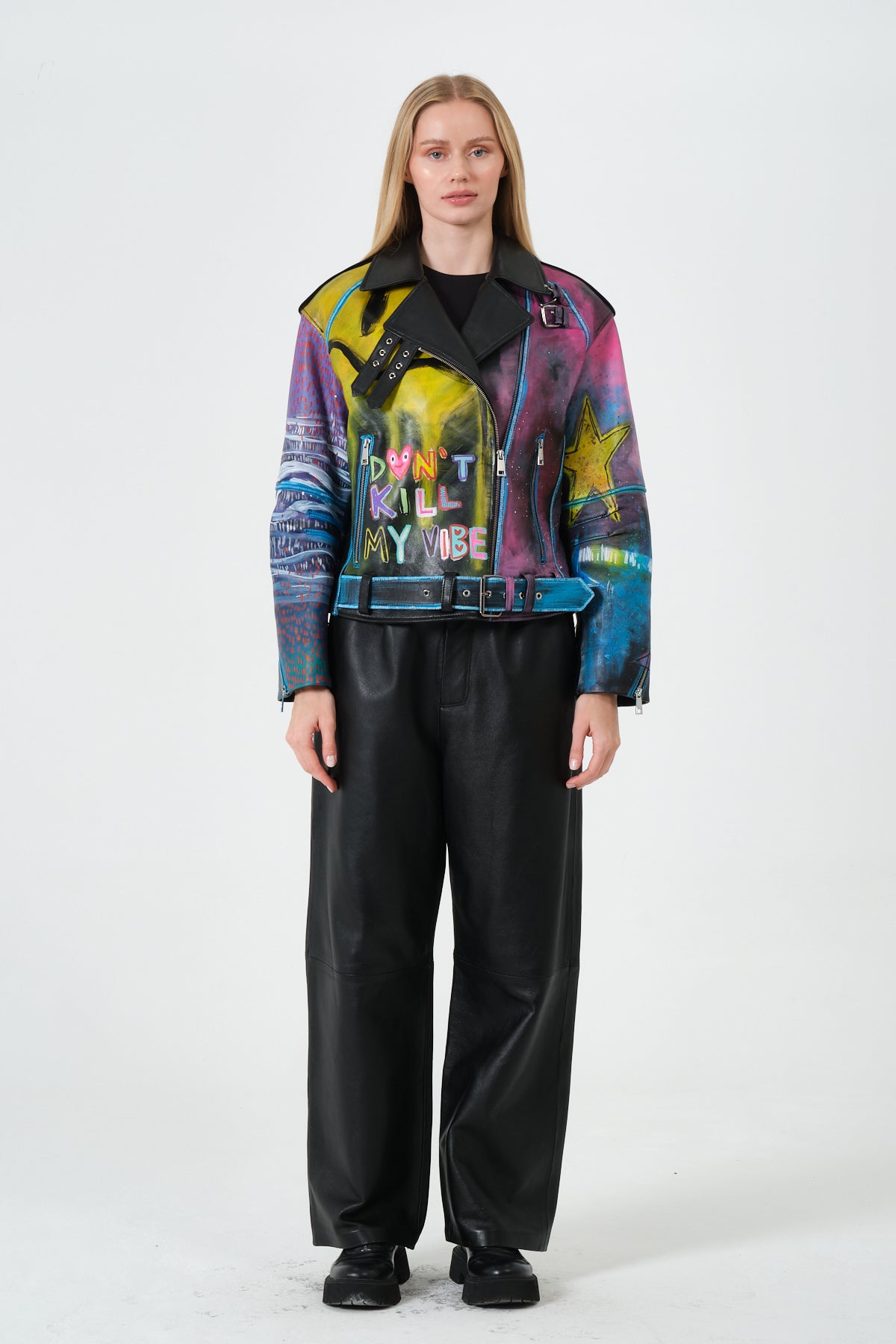 Land Of Punk Leather Biker Jacket