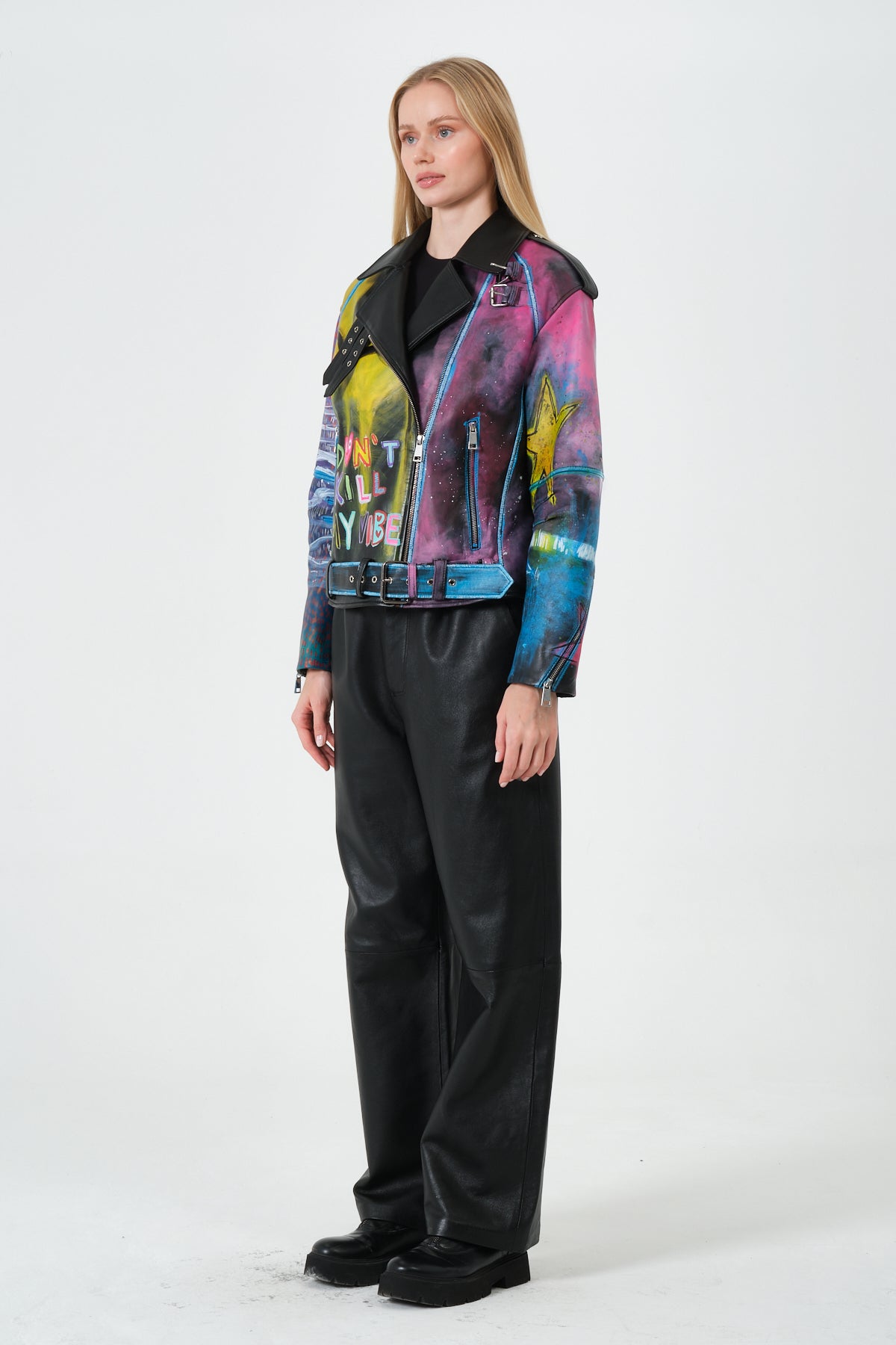 Land Of Punk Leather Biker Jacket