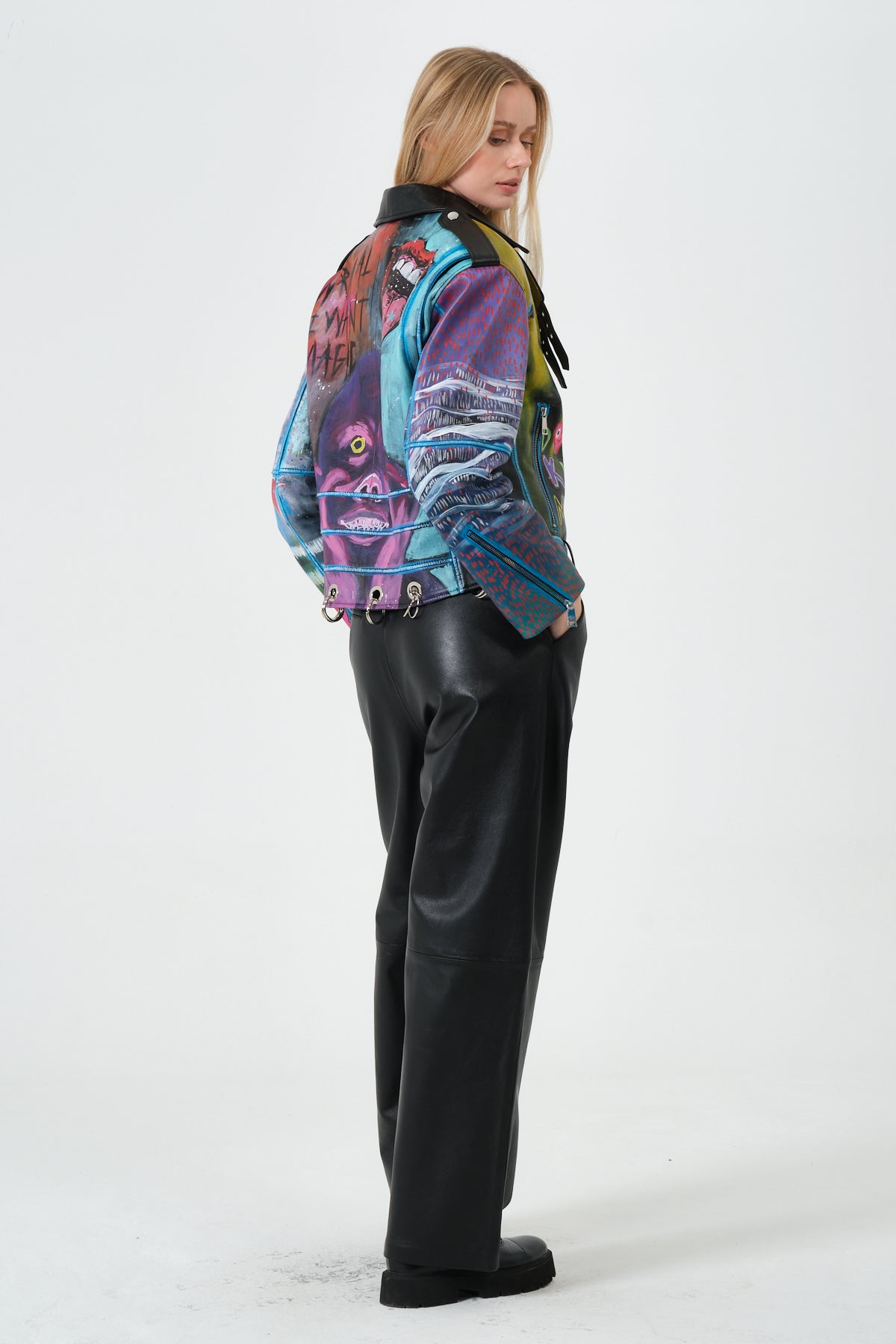 Land Of Punk Leather Biker Jacket